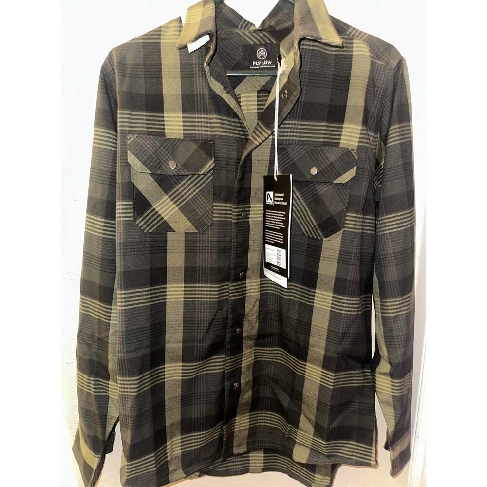 Tech Flannel Handlebar Size Small Men Long Sleeve Button Up
